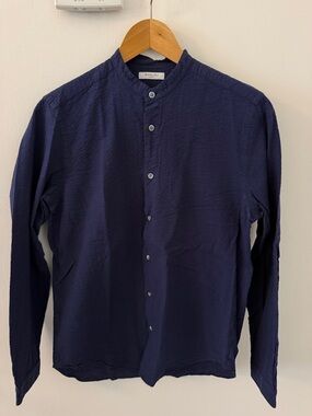 Boglioli Navy Seersucker Button-down Shirt
